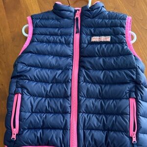 Vineyard Vines Navy and Pink Kids Vest